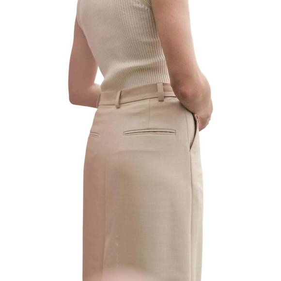 NEW MIJEONG PARK split back midi skirt in beige - Picture 5 of 6